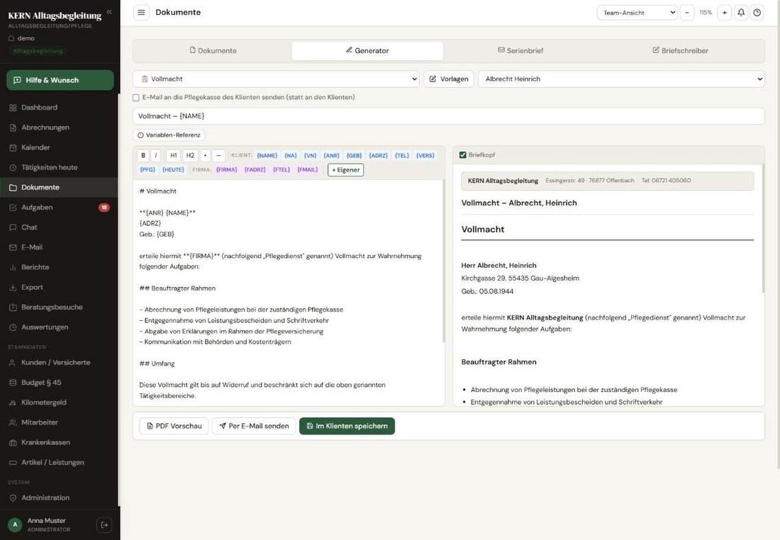 Dokumente-Generator – Web