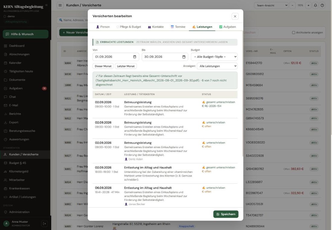 Klientenakte – Web